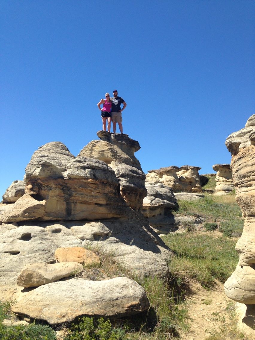 My brother Bruce and I atop a hoodoo 